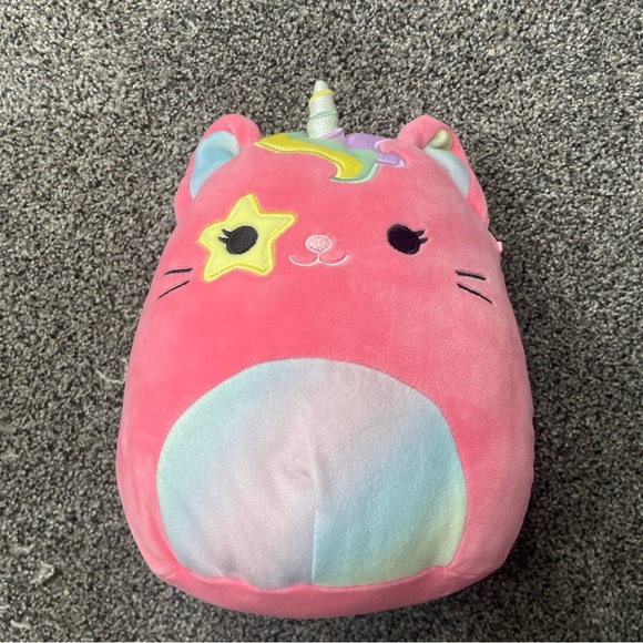 Sienna Squishmallow Caticorn 7-8” Cat Kitty Kitten Horn Pink Star Eye Plush Toy - Picture 1 of 7